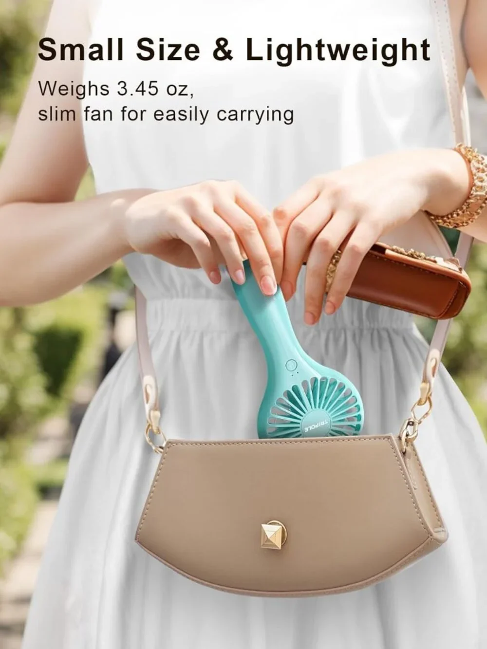Compact Rechargeable Fan - Cute Design for Effortless Cooling Anywhere, Anytime